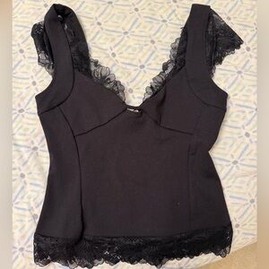NWT Free People Lace-Trim Top